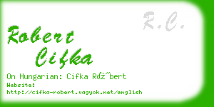 robert cifka business card